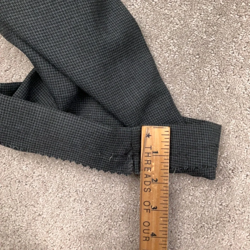 J. Riggins Suit Mens 38R Gray Bue Double Breasted  Tailored Corporate Wool VTG